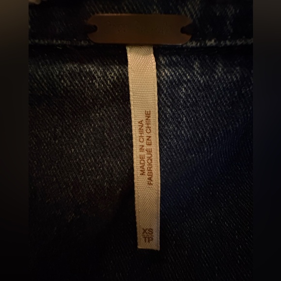 🙋‍♀️Free People Denim and Knit Jean Jacket Size XS - Picture 7 of 8